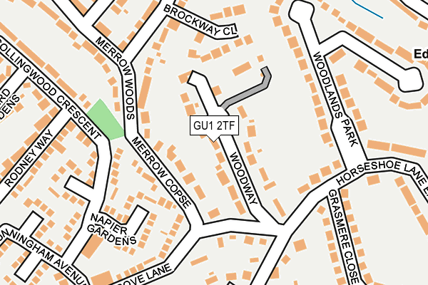 GU1 2TF map - OS OpenMap – Local (Ordnance Survey)