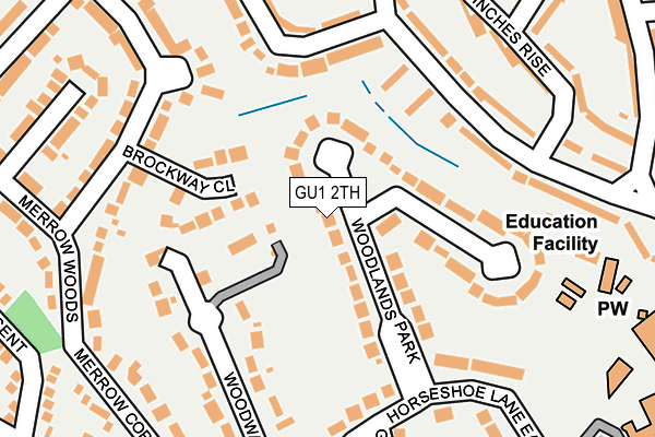 GU1 2TH map - OS OpenMap – Local (Ordnance Survey)