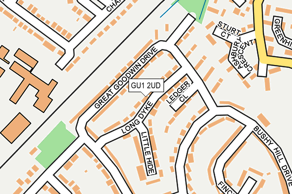 GU1 2UD map - OS OpenMap – Local (Ordnance Survey)