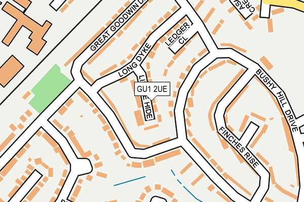 GU1 2UE map - OS OpenMap – Local (Ordnance Survey)