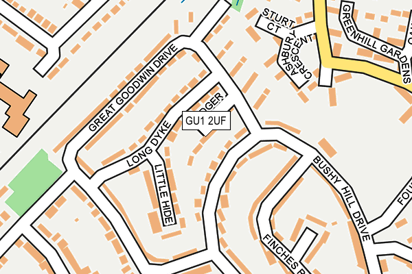 GU1 2UF map - OS OpenMap – Local (Ordnance Survey)