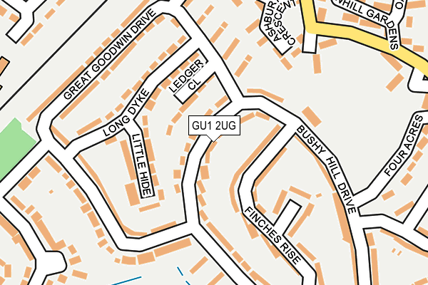 GU1 2UG map - OS OpenMap – Local (Ordnance Survey)