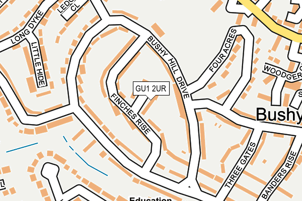GU1 2UR map - OS OpenMap – Local (Ordnance Survey)