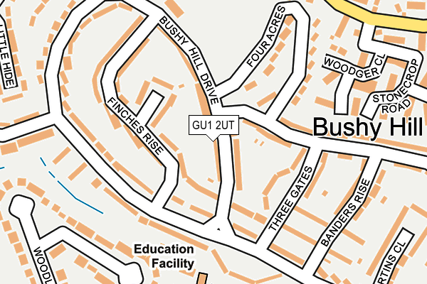 GU1 2UT map - OS OpenMap – Local (Ordnance Survey)