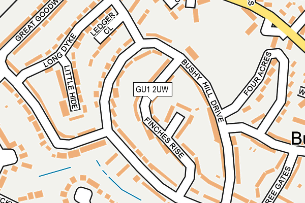 GU1 2UW map - OS OpenMap – Local (Ordnance Survey)