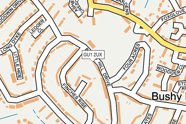 GU1 2UX map - OS OpenMap – Local (Ordnance Survey)