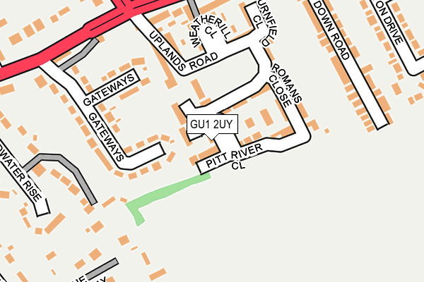GU1 2UY map - OS OpenMap – Local (Ordnance Survey)
