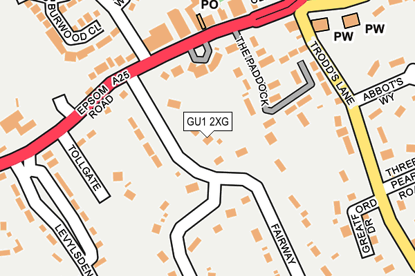 GU1 2XG map - OS OpenMap – Local (Ordnance Survey)