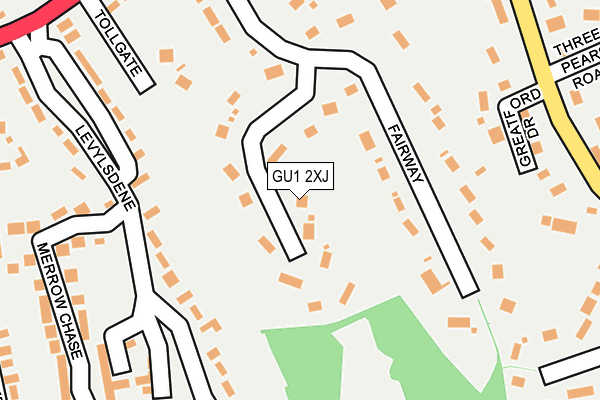 GU1 2XJ map - OS OpenMap – Local (Ordnance Survey)