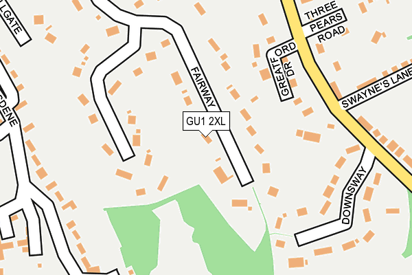 GU1 2XL map - OS OpenMap – Local (Ordnance Survey)