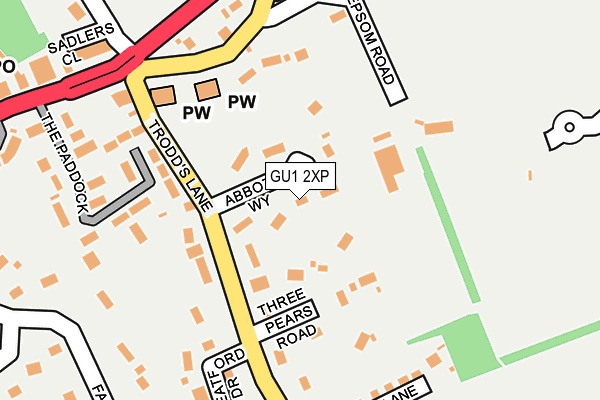 GU1 2XP map - OS OpenMap – Local (Ordnance Survey)