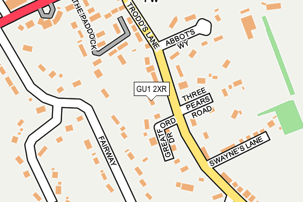 GU1 2XR map - OS OpenMap – Local (Ordnance Survey)
