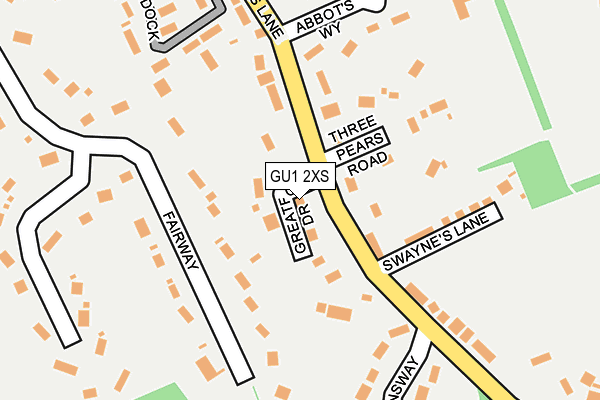 GU1 2XS map - OS OpenMap – Local (Ordnance Survey)
