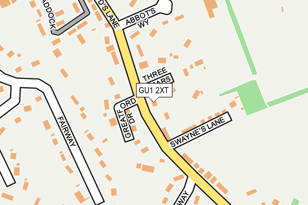 GU1 2XT map - OS OpenMap – Local (Ordnance Survey)