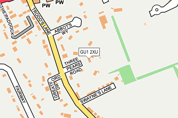 GU1 2XU map - OS OpenMap – Local (Ordnance Survey)