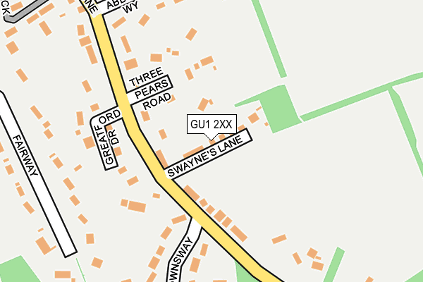 GU1 2XX map - OS OpenMap – Local (Ordnance Survey)