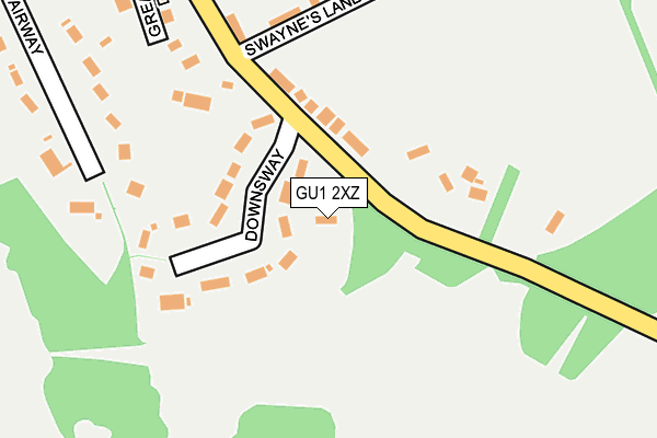 GU1 2XZ map - OS OpenMap – Local (Ordnance Survey)