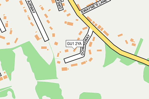 GU1 2YA map - OS OpenMap – Local (Ordnance Survey)