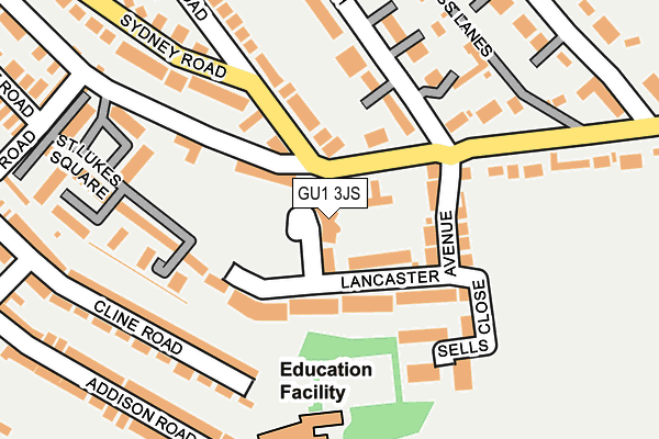 GU1 3JS map - OS OpenMap – Local (Ordnance Survey)