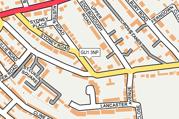 GU1 3NP map - OS OpenMap – Local (Ordnance Survey)