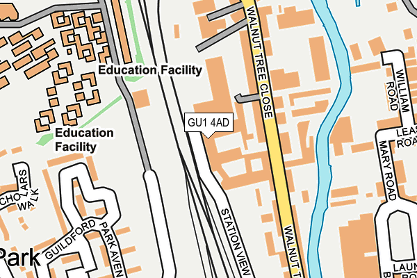 GU1 4AD map - OS OpenMap – Local (Ordnance Survey)