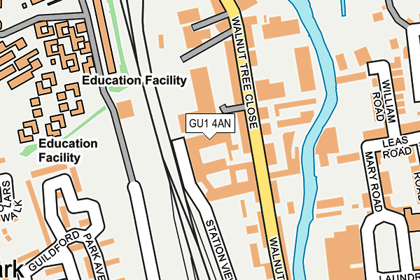 GU1 4AN map - OS OpenMap – Local (Ordnance Survey)