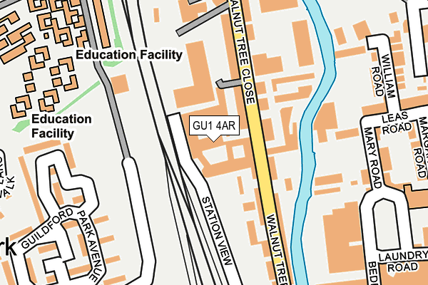 GU1 4AR map - OS OpenMap – Local (Ordnance Survey)