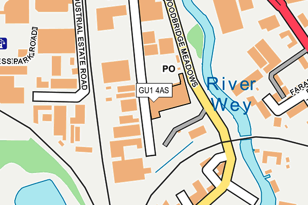 GU1 4AS map - OS OpenMap – Local (Ordnance Survey)