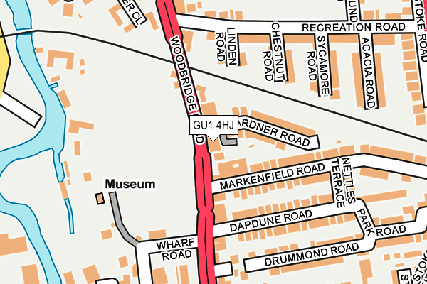 GU1 4HJ map - OS OpenMap – Local (Ordnance Survey)