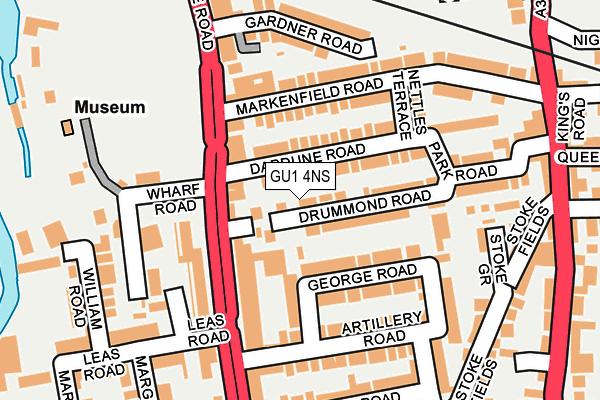 GU1 4NS map - OS OpenMap – Local (Ordnance Survey)