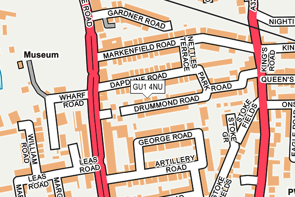 GU1 4NU map - OS OpenMap – Local (Ordnance Survey)