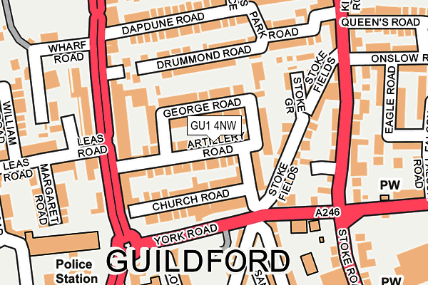 GU1 4NW map - OS OpenMap – Local (Ordnance Survey)