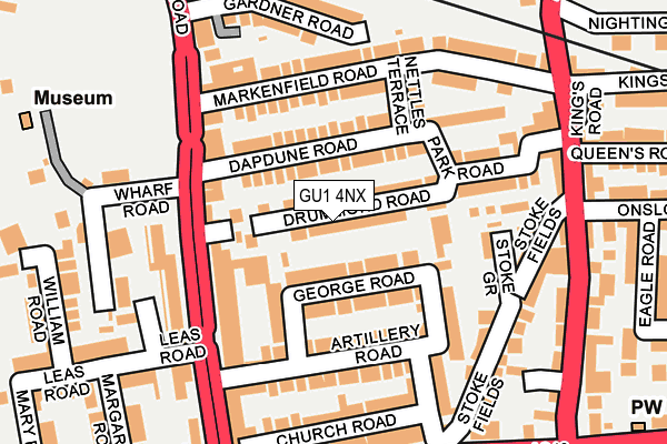 GU1 4NX map - OS OpenMap – Local (Ordnance Survey)