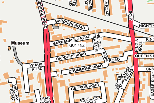 GU1 4NZ map - OS OpenMap – Local (Ordnance Survey)