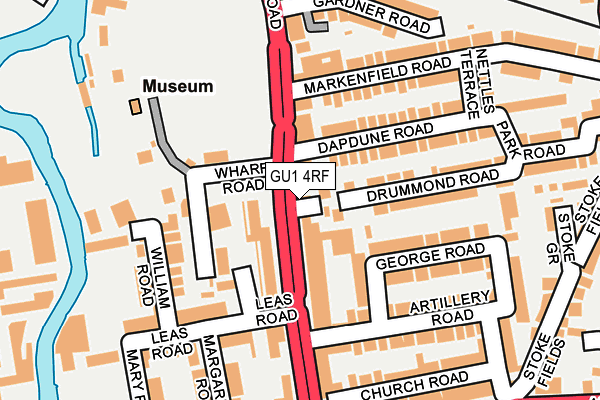 GU1 4RF map - OS OpenMap – Local (Ordnance Survey)