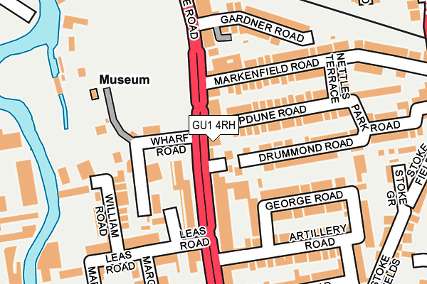 GU1 4RH map - OS OpenMap – Local (Ordnance Survey)