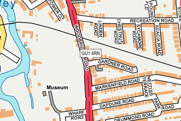 GU1 4RN map - OS OpenMap – Local (Ordnance Survey)