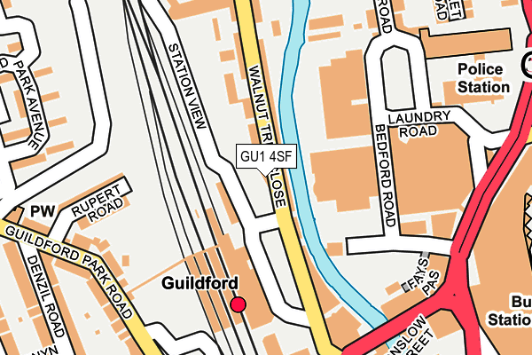 GU1 4SF map - OS OpenMap – Local (Ordnance Survey)