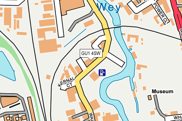 GU1 4SW map - OS OpenMap – Local (Ordnance Survey)