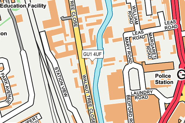 GU1 4UF map - OS OpenMap – Local (Ordnance Survey)