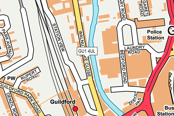 GU1 4UL map - OS OpenMap – Local (Ordnance Survey)
