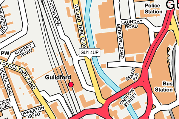 GU1 4UP map - OS OpenMap – Local (Ordnance Survey)