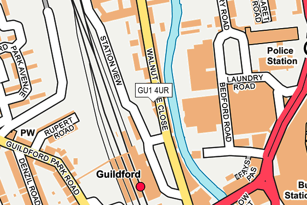 GU1 4UR map - OS OpenMap – Local (Ordnance Survey)