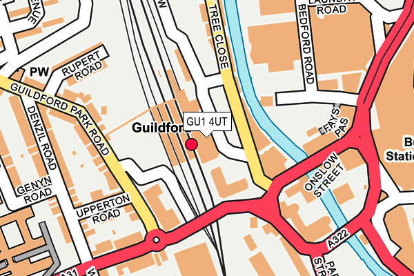 GU1 4UT map - OS OpenMap – Local (Ordnance Survey)