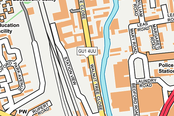 GU1 4UU map - OS OpenMap – Local (Ordnance Survey)