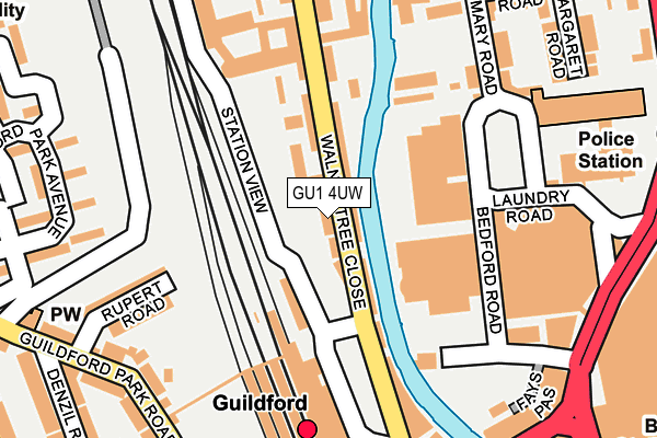 GU1 4UW map - OS OpenMap – Local (Ordnance Survey)