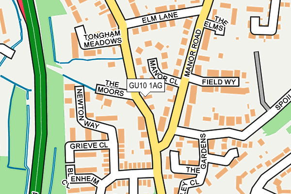 GU10 1AG map - OS OpenMap – Local (Ordnance Survey)