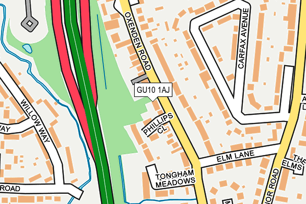 Map of OXENDEN COURT MANAGEMENT COMPANY LIMITED at local scale