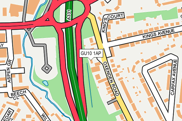 GU10 1AP map - OS OpenMap – Local (Ordnance Survey)