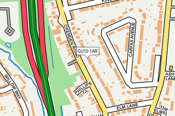 GU10 1AR map - OS OpenMap – Local (Ordnance Survey)